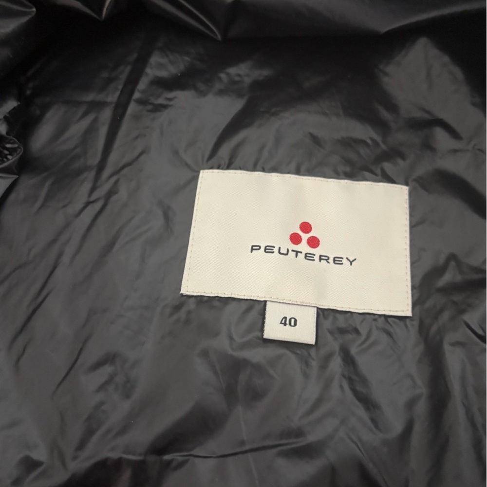 Peuterey Full Length Windbreaker Jacket Hooded Size 40 Black - Picture 16 of 16